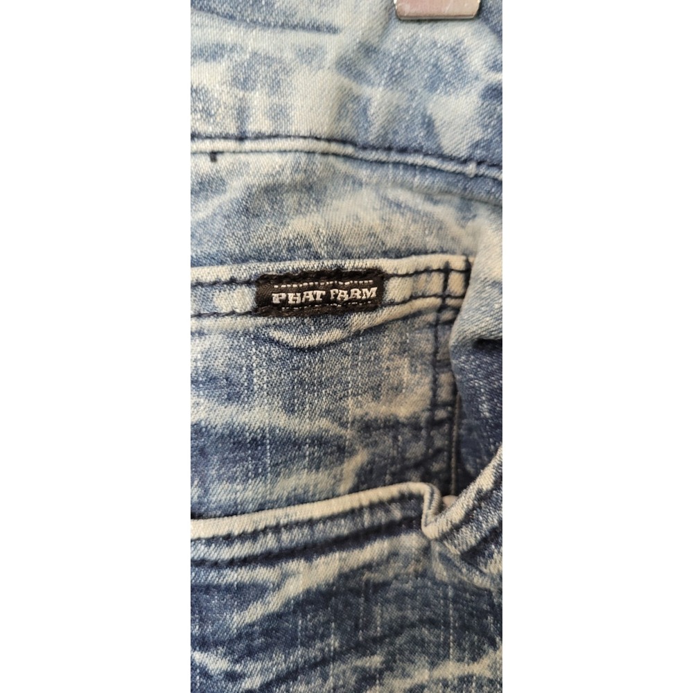 Phat Farm Crazy Patchwork Distressed Patterned Je… - image 4